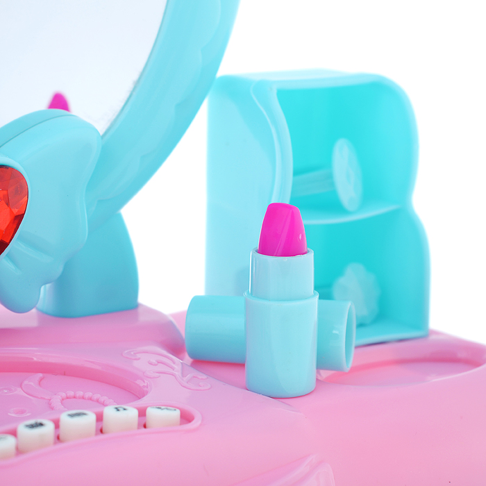 Фото к товару Игровой набор "Стилист" (столик) 3802-1, свет/звук, в коробке Игровой набор "Стилист" (столик) 3802-1, свет/звук, в коробке