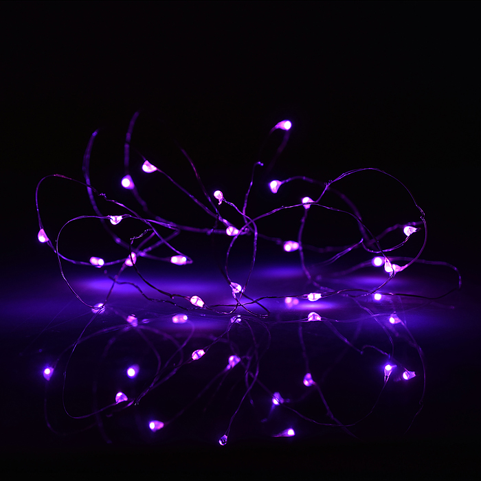 Фото к товару Электрогирлянда светодиодная Роса, 10 м, 100 ламп, Солн.батар., розовый Электрогирлянда светодиодная Роса, 10 м, 100 ламп, Солн.батар., розовый