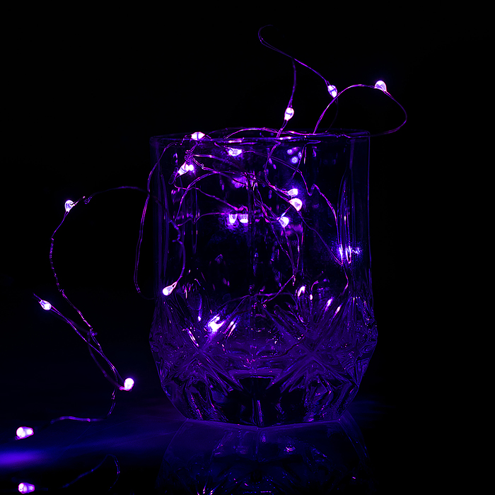 Фото к товару Электрогирлянда светодиодная Роса, 10 м, 100 ламп, Солн.батар., розовый Электрогирлянда светодиодная Роса, 10 м, 100 ламп, Солн.батар., розовый