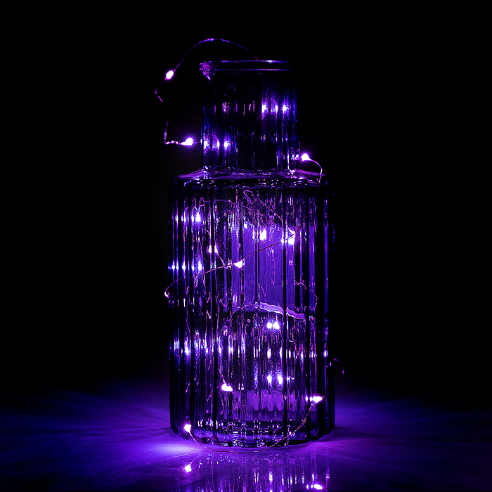 Фото к товару Электрогирлянда светодиодная Роса, 10 м, 100 ламп, Солн.батар., розовый Электрогирлянда светодиодная Роса, 10 м, 100 ламп, Солн.батар., розовый