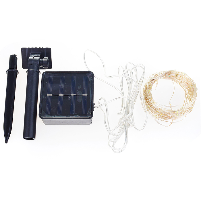 Фото к товару Электрогирлянда светодиодная Роса, 10 м, 100 ламп, Солн.батар., розовый Электрогирлянда светодиодная Роса, 10 м, 100 ламп, Солн.батар., розовый