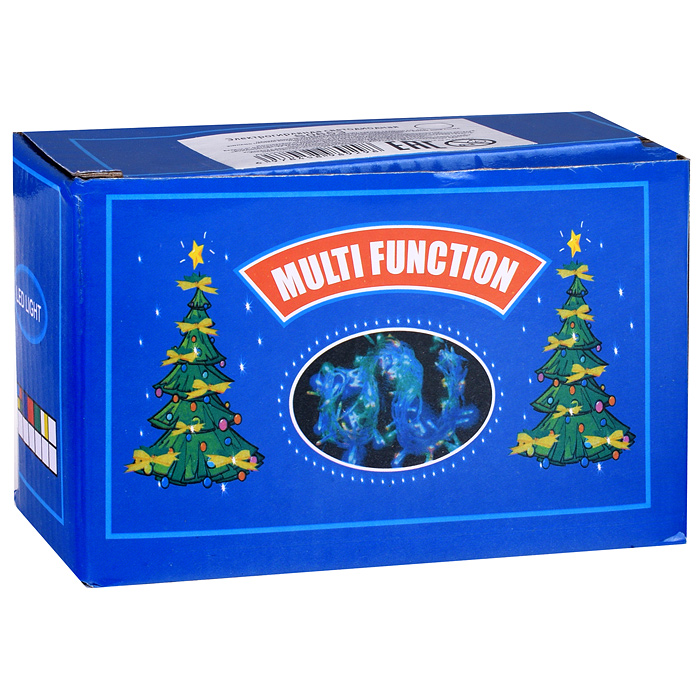 Фото к товару Электрогирлянда светодиодная Бахрома, 3*0,7м, 96 ламп, синий Электрогирлянда светодиодная Бахрома, 3*0,7м, 96 ламп, синий