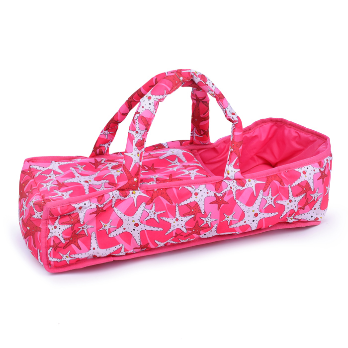 Фото к товару Коляска-люлька 9388 для кукол, металлическая, с корзиной, цвет морские звезды Коляска-люлька 9388 для кукол, металлическая, с корзиной, цвет морские звезды