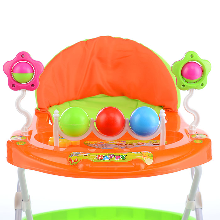 Фото к товару Ходунки 902-C-3 "Шарики с цветочками" с погремушками и шарами (зеленый-оранжевый) в пакете Ходунки 902-C-3 "Шарики с цветочками" с погремушками и шарами (зеленый-оранжевый) в пакете