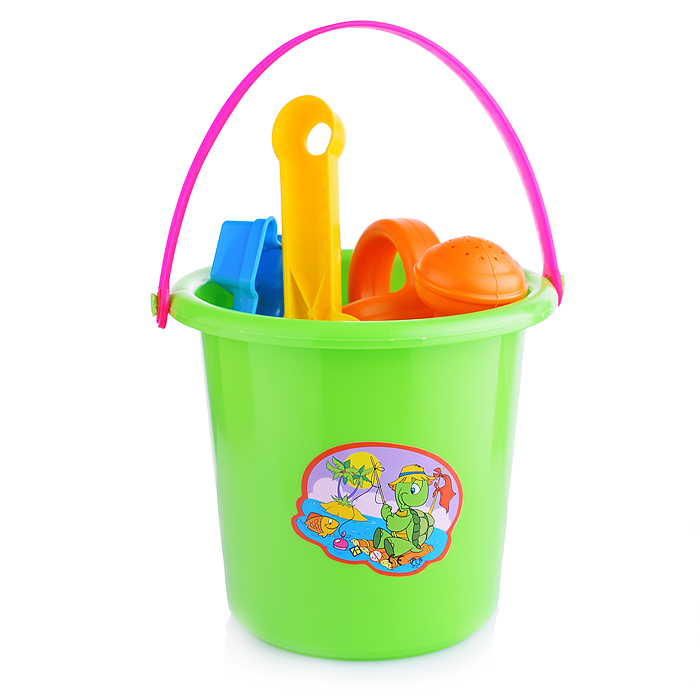 Фото к товару Комплект "Большой" совок+2 формочки с лейкой мал Комплект "Большой" совок+2 формочки с лейкой мал