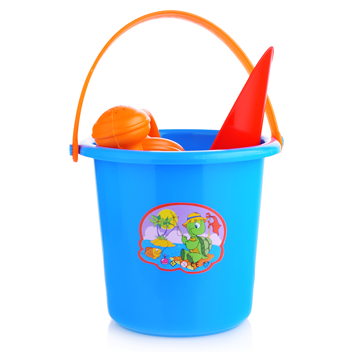 Фото к товару Комплект "Большой" совок+2 формочки с лейкой мал Комплект "Большой" совок+2 формочки с лейкой мал