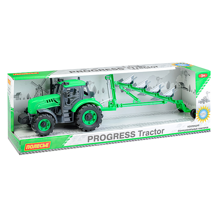 Фото к товару Трактор "Прогресс" с плугом инерционный (зелёный) (в коробке) Трактор "Прогресс" с плугом инерционный (зелёный) (в коробке)