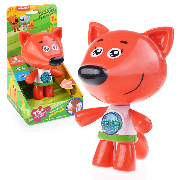 Музыкальная Лисичка "Ми-Ми-Мишки" (5 песен из м/ф, сказка "теремок",лапки-трещотки, свет) Музыкальная Лисичка "Ми-Ми-Мишки" (5 песен из м/ф, сказка "теремок",лапки-трещотки, свет)