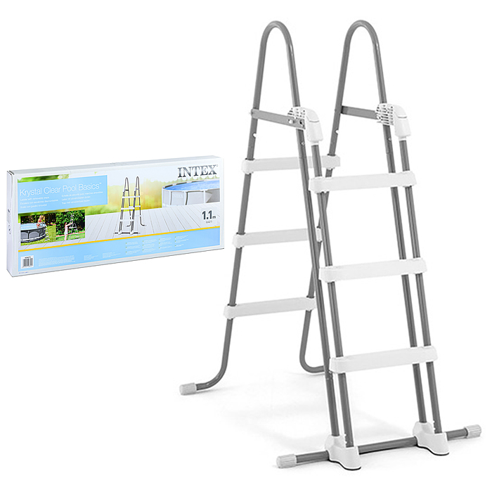 Лестница для бассейнов до 107 см, 3 ступеньки, без площадки, с защитой, 28075 INTEX