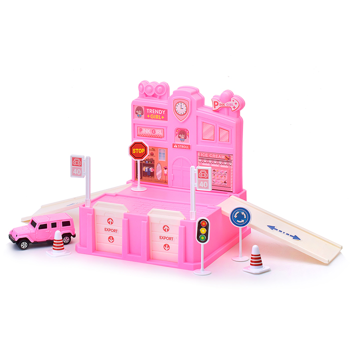 Фото к товару Игровой набор P508 "Паркинг" (96 дет.) розовый, в коробке Игровой набор P508 "Паркинг" (96 дет.) розовый, в коробке