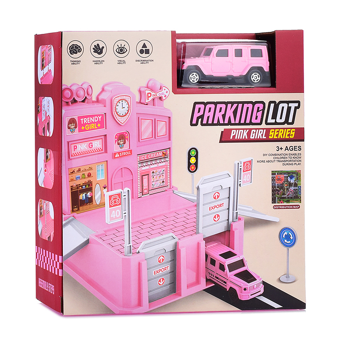 Фото к товару Игровой набор P508 "Паркинг" (96 дет.) розовый, в коробке Игровой набор P508 "Паркинг" (96 дет.) розовый, в коробке
