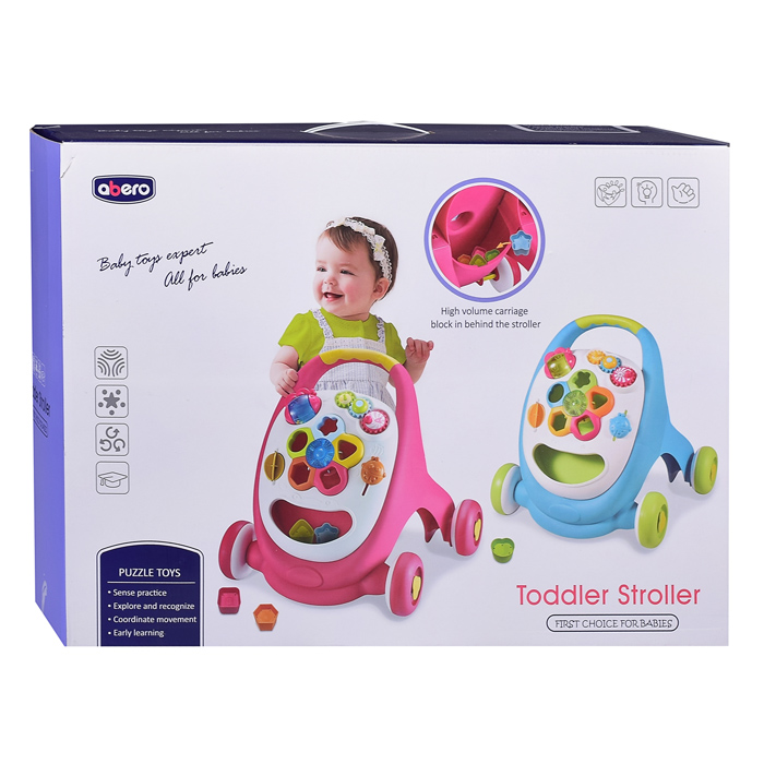 Фото к товару Ходунки QX-91157E "Цветочек" с сортером, в коробке Ходунки QX-91157E "Цветочек" с сортером, в коробке