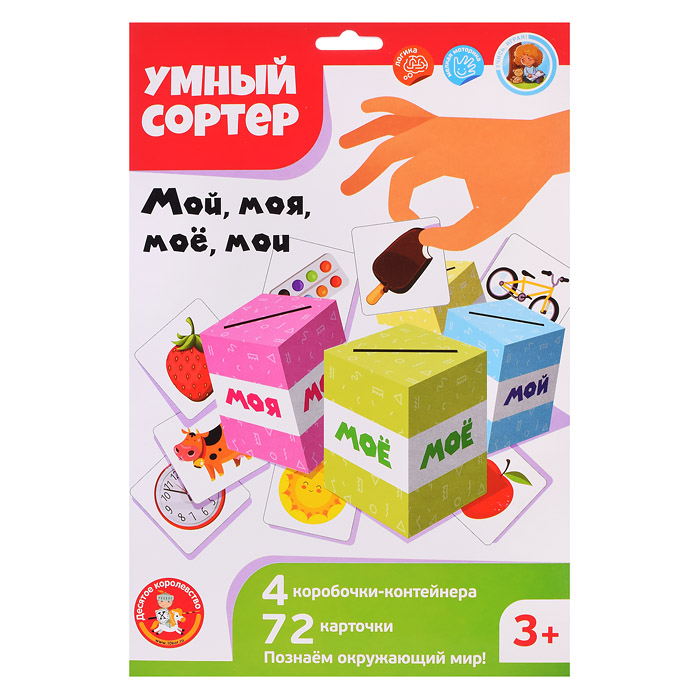 Игра развивающая. Умный сортер "Мой, моя, мое, мои" Игра развивающая. Умный сортер "Мой, моя, мое, мои"