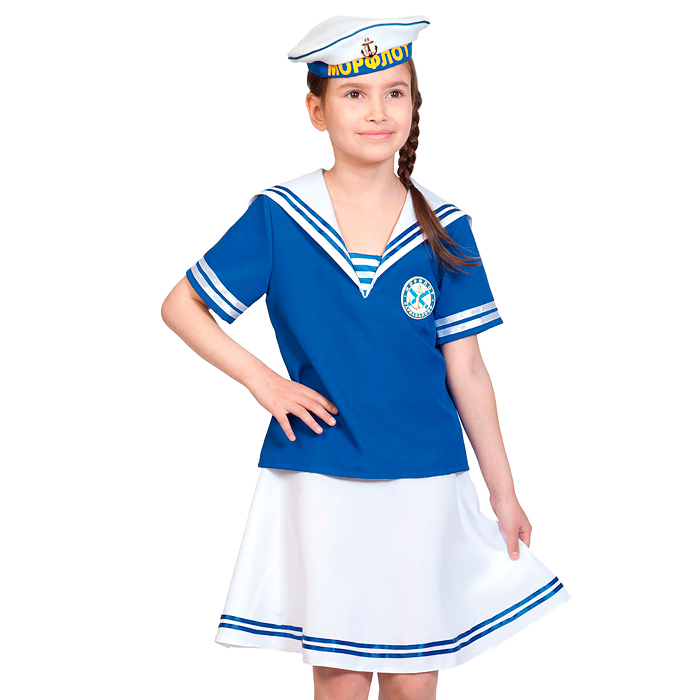 Изделие швейное "Набор карнавальный "Морячка" дет. р-р M (рост 122-128) Изделие швейное "Набор карнавальный "Морячка" дет. р-р M (рост 122-128)