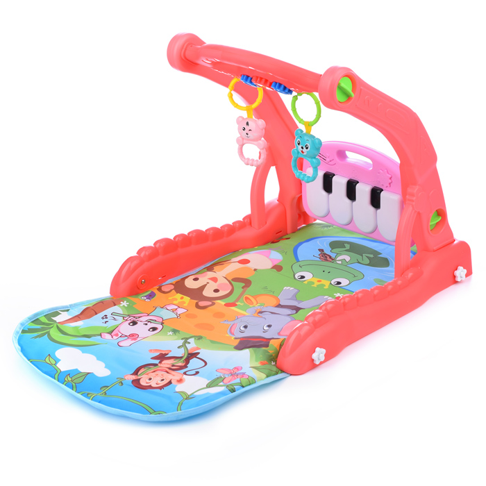 Фото к товару Коврик развивающий/ходунки 696-R29 "Веселые друзья" розовый, с пианино, в коробке Коврик развивающий/ходунки 696-R29 "Веселые друзья" розовый, с пианино, в коробке