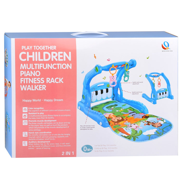 Фото к товару Коврик развивающий/ходунки 696-R29 "Веселые друзья" розовый, с пианино, в коробке Коврик развивающий/ходунки 696-R29 "Веселые друзья" розовый, с пианино, в коробке