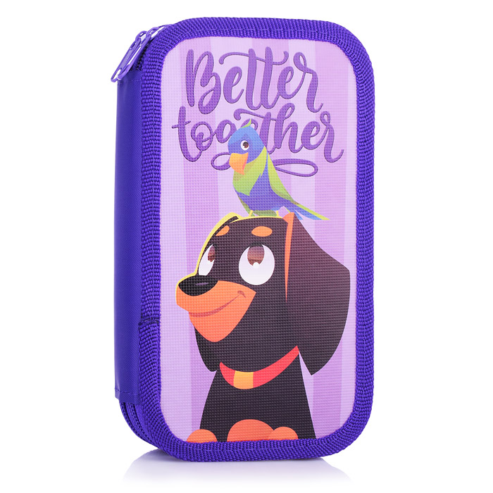 Пенал двухсекционный большой тканевый торец "Друзья 2023" Пенал двухсекционный большой тканевый торец "Друзья 2023"