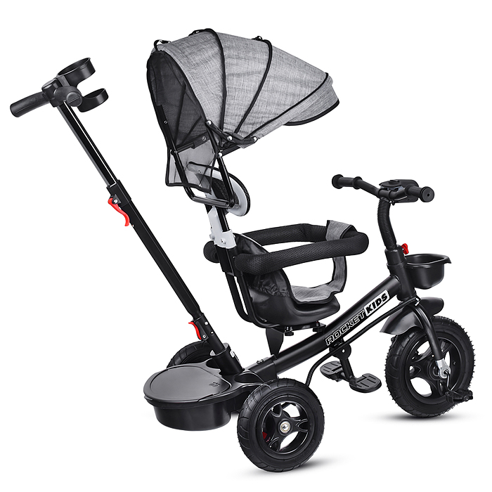 Фото к товару Велосипед 208-2 3-х колесный, серый Велосипед 208-2 3-х колесный, серый