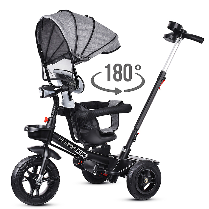 Фото к товару Велосипед 208-2 3-х колесный, серый Велосипед 208-2 3-х колесный, серый