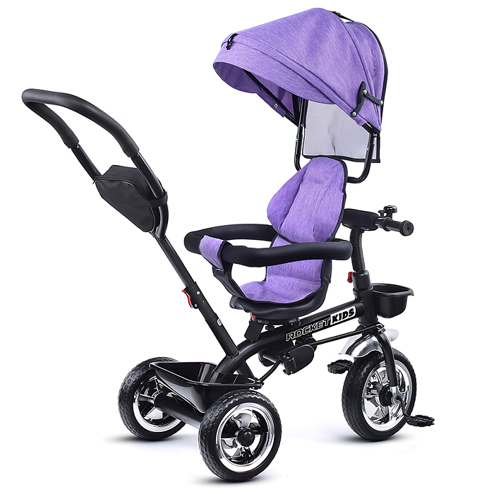 Фото к товару Велосипед 6166FP-2 3-х колесный, фиолетовый Велосипед 6166FP-2 3-х колесный, фиолетовый