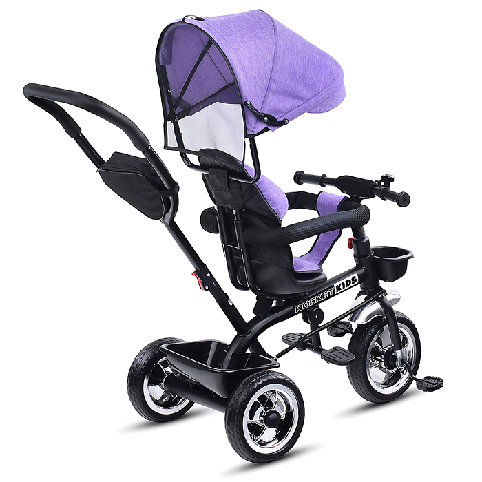 Фото к товару Велосипед 6166FP-2 3-х колесный, фиолетовый Велосипед 6166FP-2 3-х колесный, фиолетовый