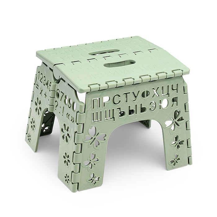Фото к товару Табурет детский "Алфавит" салатовый Табурет детский "Алфавит" салатовый