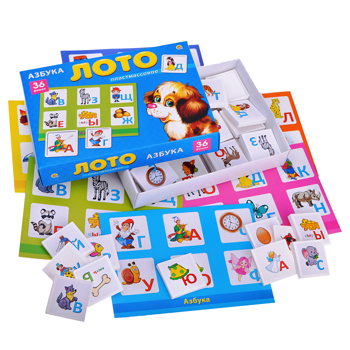 Лото пластиковое "Азбука" (36 фишек) Лото пластиковое "Азбука" (36 фишек)