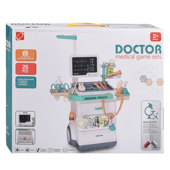 Игровой набор 660-90 "Доктор" (кардиограф большой + рентген), свет/звук, в коробке