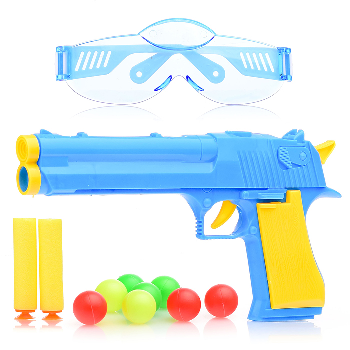 Фото к товару Пистолет 233-22 с мягкими полимерными пулями и шариками, в пакете Пистолет 233-22 с мягкими полимерными пулями и шариками, в пакете