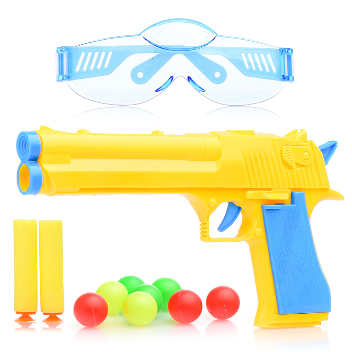 Фото к товару Пистолет 233-22 с мягкими полимерными пулями и шариками, в пакете Пистолет 233-22 с мягкими полимерными пулями и шариками, в пакете