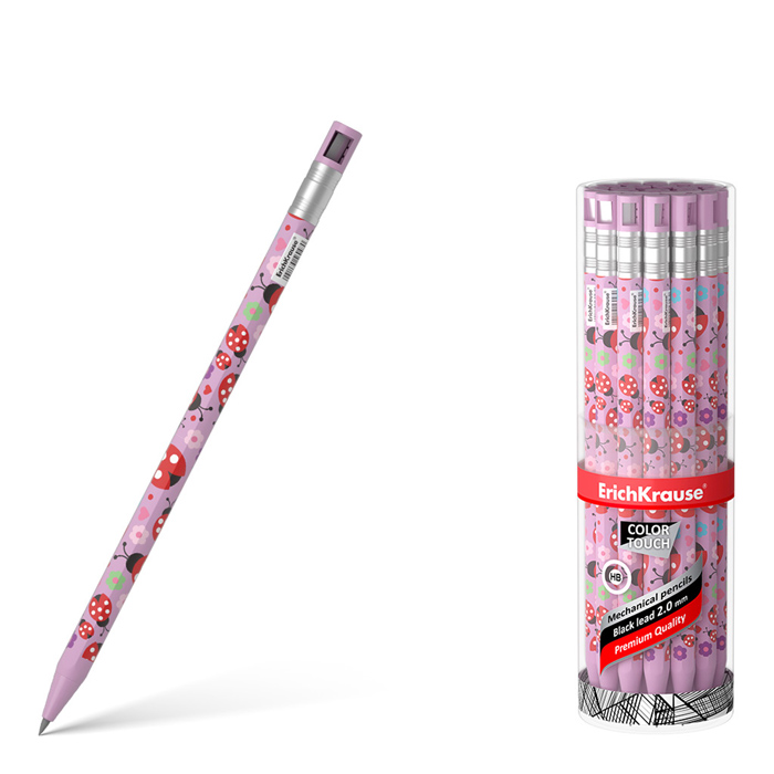 Карандаш механический ColorTouch Ladybug 2.0 мм с точилкой, НВ 