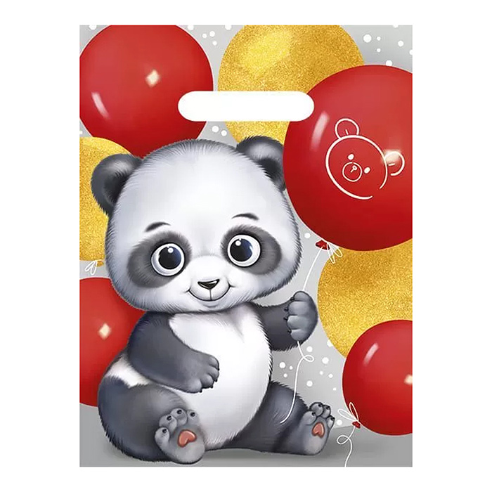 Полиэтиленовый пакет "Панда в шариках"