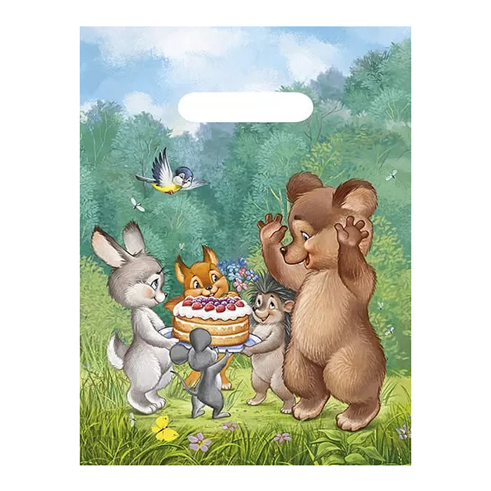 Полиэтиленовый пакет "Поздравление от друзей" формат А4 Полиэтиленовый пакет "Поздравление от друзей" формат А4