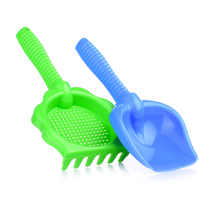 Фото к товару Песочный набор 2пр.(грабли-ситечко 25см, совок 26см) Песочный набор 2пр.(грабли-ситечко 25см, совок 26см)