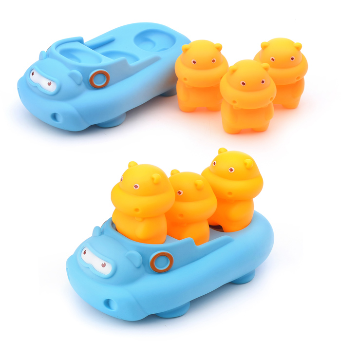 Игрушка для купания HE0288 "Бегемотики" в сетке Игрушка для купания HE0288 "Бегемотики" в сетке