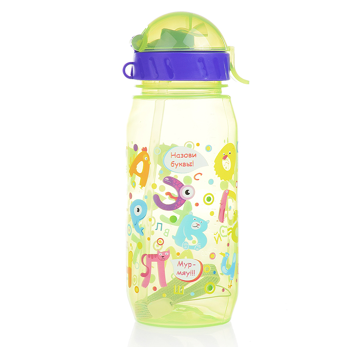 Фото к товару Бутылочка для воды и других напитков "Буквы и Цифры", 400 ml., в ассортименте Бутылочка для воды и других напитков "Буквы и Цифры", 400 ml., в ассортименте