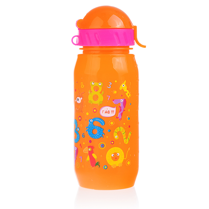 Фото к товару Бутылочка для воды и других напитков "Буквы и Цифры", 400 ml., в ассортименте Бутылочка для воды и других напитков "Буквы и Цифры", 400 ml., в ассортименте