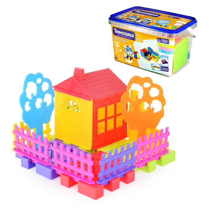 Конструктор "Дворик" 40 деталей Конструктор "Дворик" 40 деталей