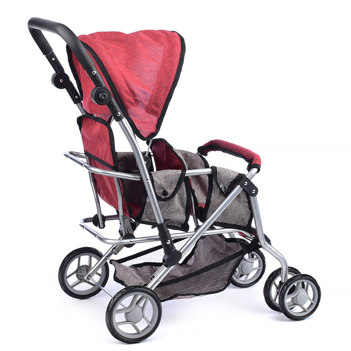 Фото к товару Коляска для кукол 9668 металлическая, для двух кукол, в коробке Коляска для кукол 9668 металлическая, для двух кукол, в коробке