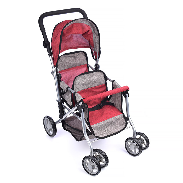 Фото к товару Коляска для кукол 9668 металлическая, для двух кукол, в коробке Коляска для кукол 9668 металлическая, для двух кукол, в коробке