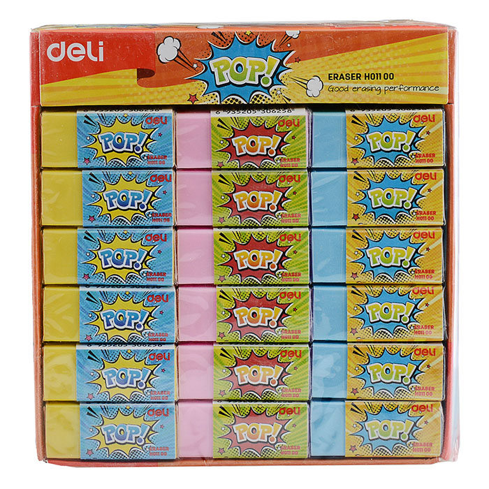Фото к товару Ластик POP ассорти Эко ПВХ, мягкое стирание каждый в индивидуальной упаковке Ластик POP ассорти Эко ПВХ, мягкое стирание каждый в индивидуальной упаковке