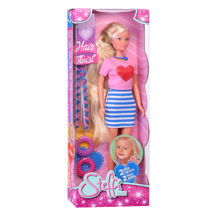 Фото к товару Кукла Штеффи с аксессуарами для волос 29 см Кукла Штеффи с аксессуарами для волос 29 см
