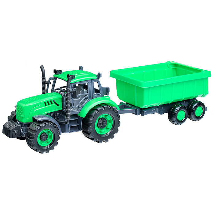 Фото к товару Трактор "Прогресс" с прицепом инерционный (зелёный) (в коробке) Трактор "Прогресс" с прицепом инерционный (зелёный) (в коробке)