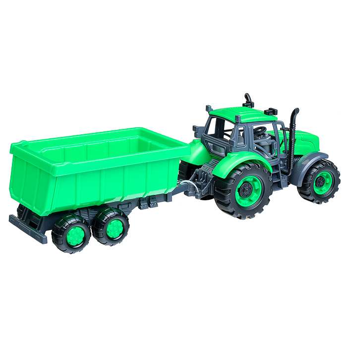 Фото к товару Трактор "Прогресс" с прицепом инерционный (зелёный) (в коробке) Трактор "Прогресс" с прицепом инерционный (зелёный) (в коробке)