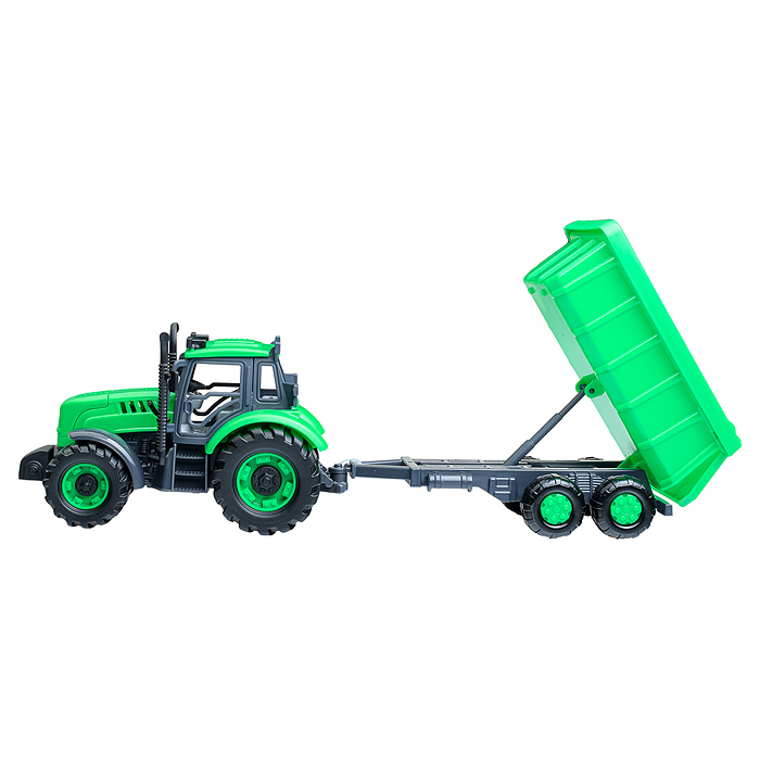 Фото к товару Трактор "Прогресс" с прицепом инерционный (зелёный) (в коробке) Трактор "Прогресс" с прицепом инерционный (зелёный) (в коробке)