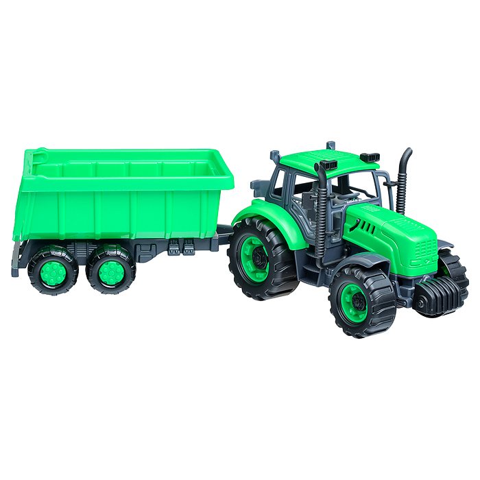 Фото к товару Трактор "Прогресс" с прицепом инерционный (зелёный) (в коробке) Трактор "Прогресс" с прицепом инерционный (зелёный) (в коробке)
