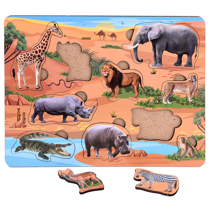 Рамка вкладыш "Животные Африки" Рамка вкладыш "Животные Африки"