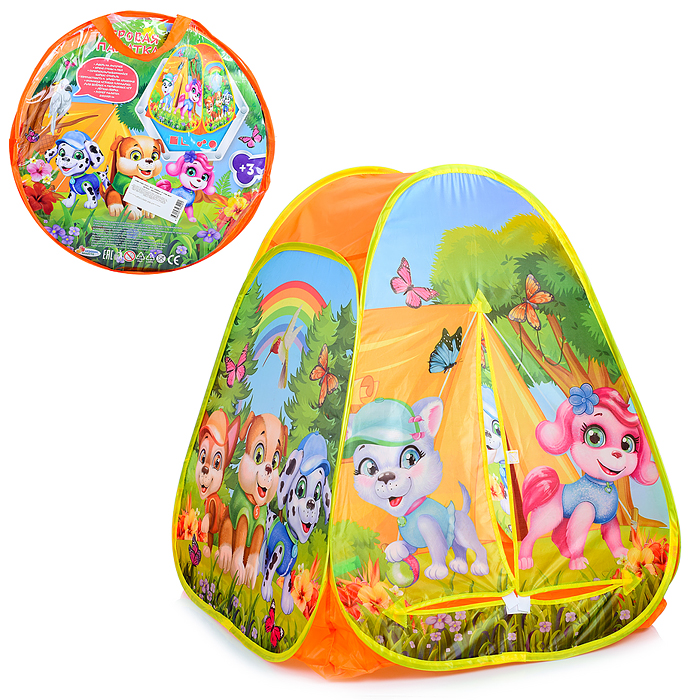 Палатка детская игровая "Щенки" в сумке 