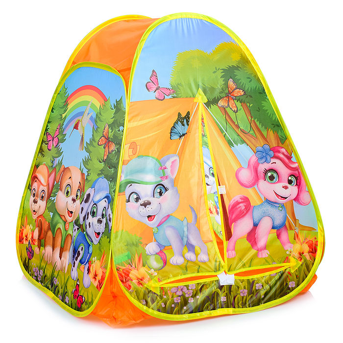 Фото к товару Палатка детская игровая "Щенки" в сумке Палатка детская игровая "Щенки" в сумке