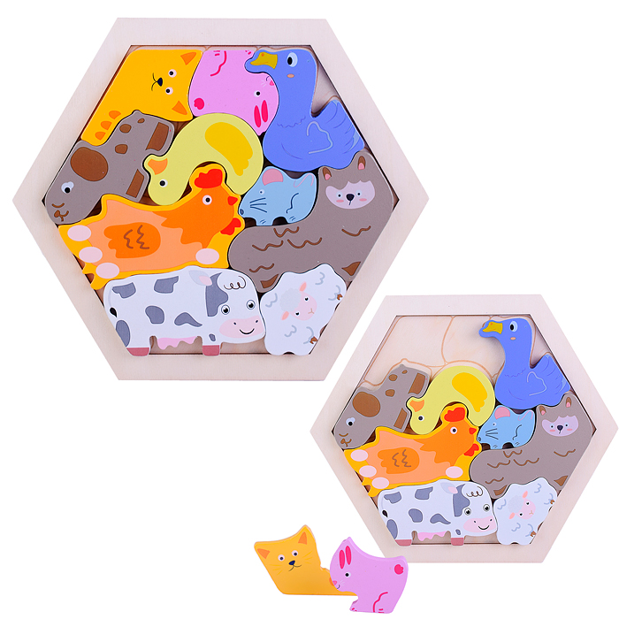 Пазл-вкладыш D1078 "Домашние животные" Пазл-вкладыш D1078 "Домашние животные"